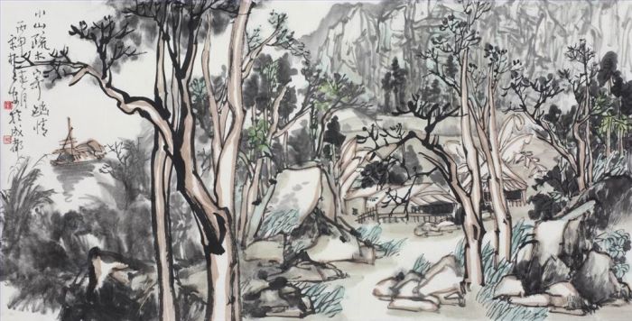 Song Guian's Contemporary Chinese Painting - Tranquil Hill
